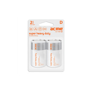 Μπαταρία Acme Super Heavy Duty R20P D (2 pcs)