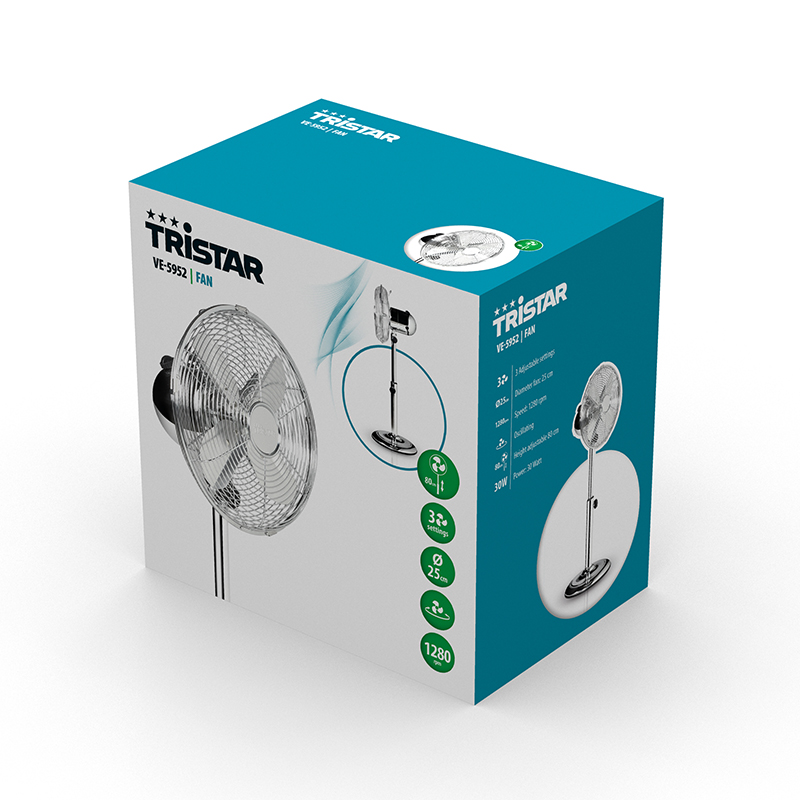 Ανεμιστήρας Δαπέδου Tristar VE-5962 30W - Ασημί