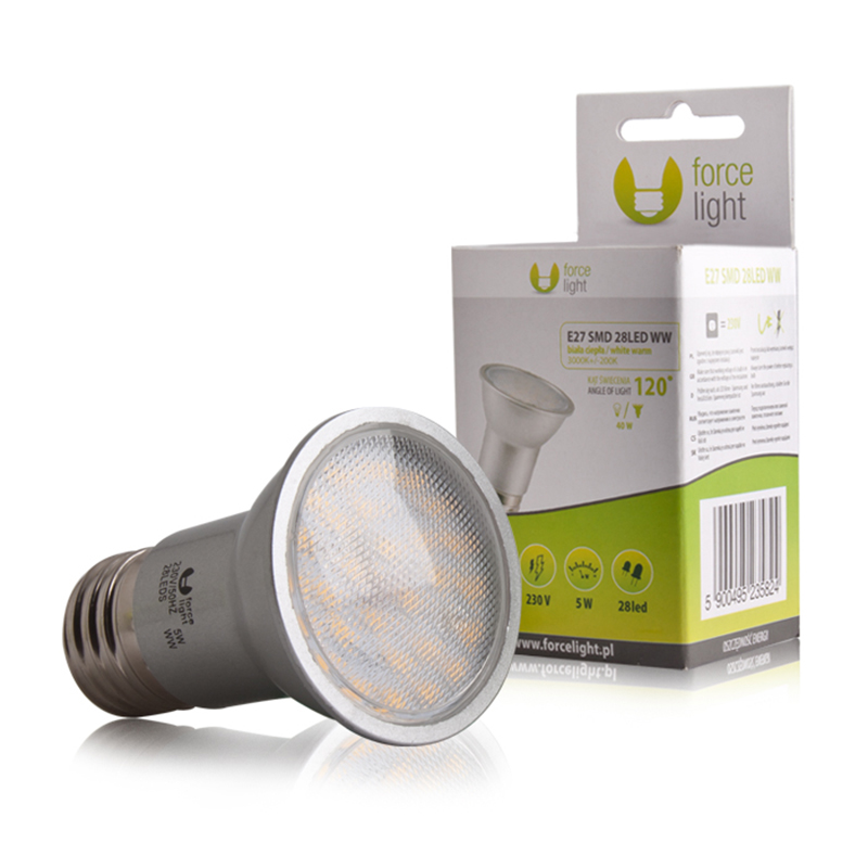Λάμπα LED Force Light E27 JDR smd2835 CD Driver 5W Warm White 3000K