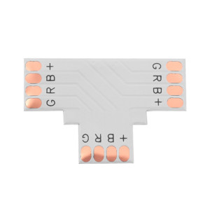 LED Strip Connector type T PCB 10mm 4 PINS LED Strip Connector type T PCB 10mm 4 PINS