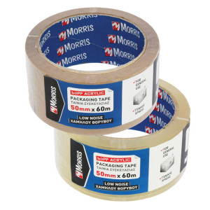 Ταινία Συσκευασίας Χαμηλού Θορύβου Morris 38mm x 60m - Διάφανη Ταινία Συσκευασίας Χαμηλού Θορύβου Morris 38mm x 60m - Διάφανη