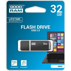 Στικάκι USB GOODRAM UMO2 32GB USB 2.0 - Μαύρο Στικάκι USB GOODRAM UMO2 32GB USB 2.0 - Μαύρο