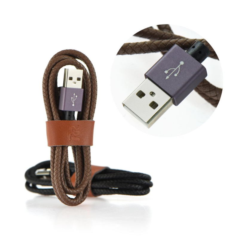 Καλώδιο Φόρτισης και Μεταφοράς Δεδομένων Roar MICRO USB TYPE C - Καφέ