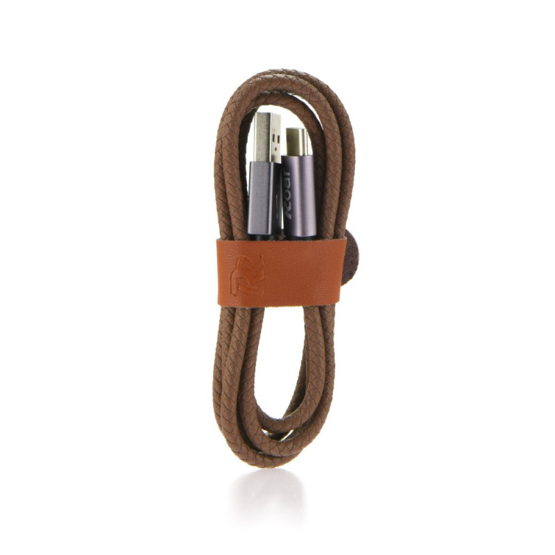 Καλώδιο Φόρτισης και Μεταφοράς Δεδομένων Roar MICRO USB TYPE C - Καφέ
