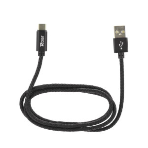 Καλώδιο Φόρτισης Και Μεταφοράς Δεδομένων Roar MICRO USB TYPE C - Μαύρο