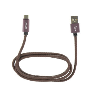 Καλώδιο Φόρτισης και Μεταφοράς Δεδομένων Roar MICRO USB TYPE C - Καφέ