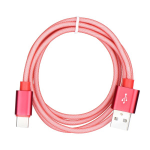 Καλώδιο Φόρτισης και Μεταφοράς Δεδομένων Metal USB σε TYPE C 3.0 1m - Κόκκινο
