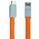 Καλώδιο Φόρτισης και Μεταφοράς Δεδομένων MicroUSB - Πορτοκαλί