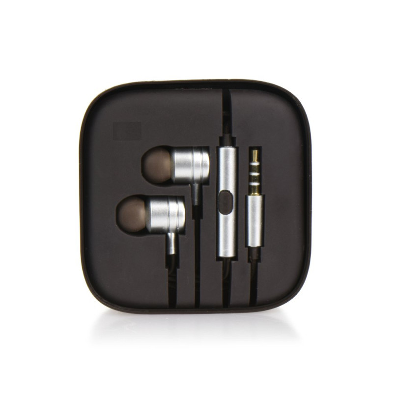 Handsfree OEM Stereo Ακουστικά Universal με Ρυθμιστή (EN50332-2) - Ασημί