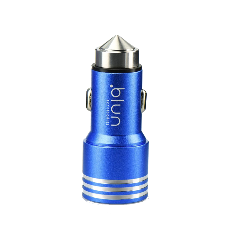 Φορτιστής Αυτοκινήτου Blun Bullet 2xUSB 3.1A - Μπλε