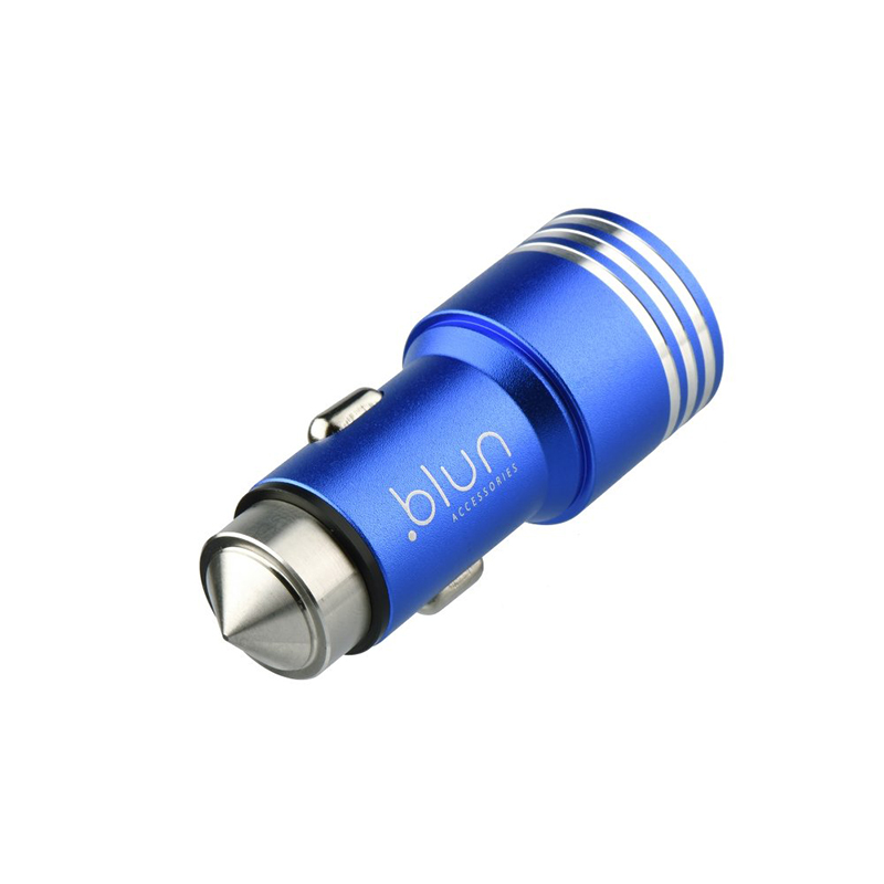 Φορτιστής Αυτοκινήτου Blun Bullet 2xUSB 3.1A - Μπλε