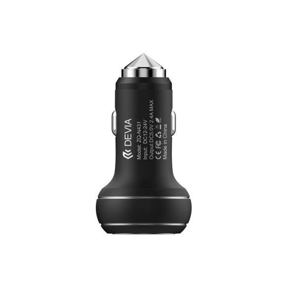 Φορτιστής Αυτοκινήτου DEVIA Thor Dual USB Emergency Hammer - Μαύρο