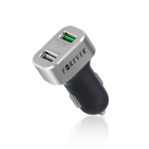 Φορτιστής Αυτοκινήτου Forever PCC-01 Qualcomm Q.C. 3.0 2xUSB - Μαύρο / Ασημί Φορτιστής Αυτοκινήτου Forever PCC-01 Qualcomm Q.C. 3.0 2xUSB - Μαύρο / Ασημί