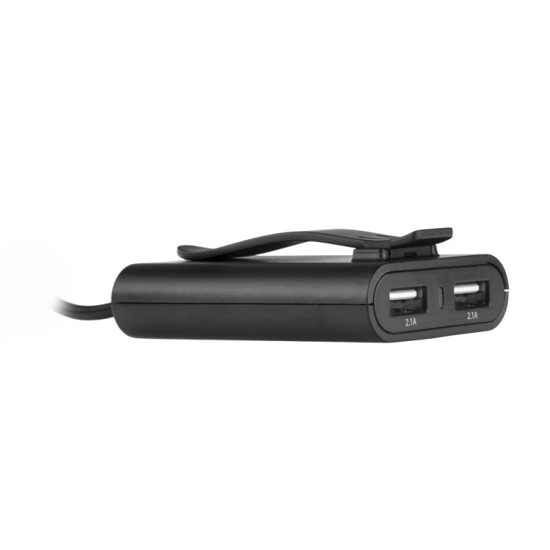 Φορτιστής αυτοκινήτου BlueStar με 4 USB PORTS 7.3A με Καλώδιο 1.8m - Μαύρο