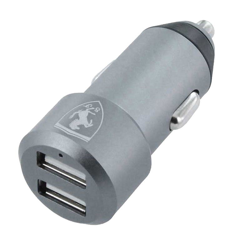 Φορτιστής Αυτοκινήτου Original Ferrari (FECC2USBGR) 2xUSB 4.8A - Γκρι