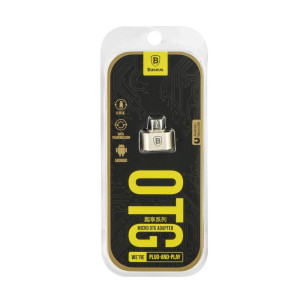 Αντάπτορας BASEUS OTG microUSB Plug & Play - Χρυσό