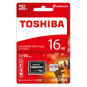 Κάρτα Μνήμης Toshiba Exceria M302-EA MicroSDHC UHS-I U1 16GB Class 10 Κάρτα Μνήμης Toshiba Exceria M302-EA MicroSDHC UHS-I U1 16GB Class 10