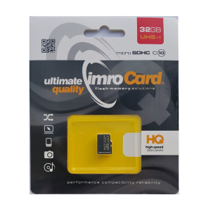 Κάρτα Μνήμης IMRO MicroSD 32GB UHS-I cl.10 Κάρτα Μνήμης IMRO MicroSD 32GB UHS-I cl.10