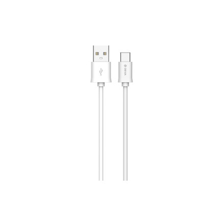 Καλώδιο Φόρτισης και Μεταφοράς Δεδομένων Devia USB Type-C - Άσπρο