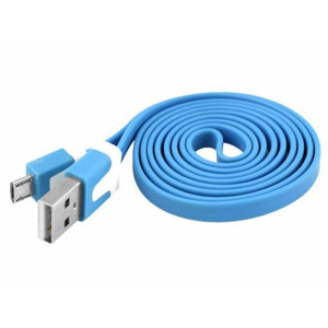 Καλώδιο Φόρτισης και Μεταφοράς Δεδομένων USB Flat MICRO USB - Μπλε Καλώδιο Φόρτισης και Μεταφοράς Δεδομένων USB Flat MICRO USB - Μπλε