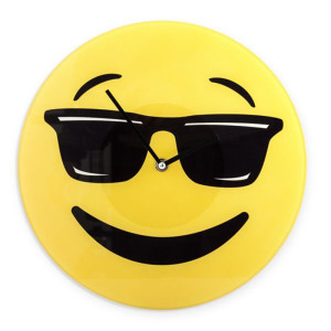 Ρολόι Τοίχου Γυάλινο Cool Emoji Ρολόι Τοίχου Γυάλινο Cool Emoji