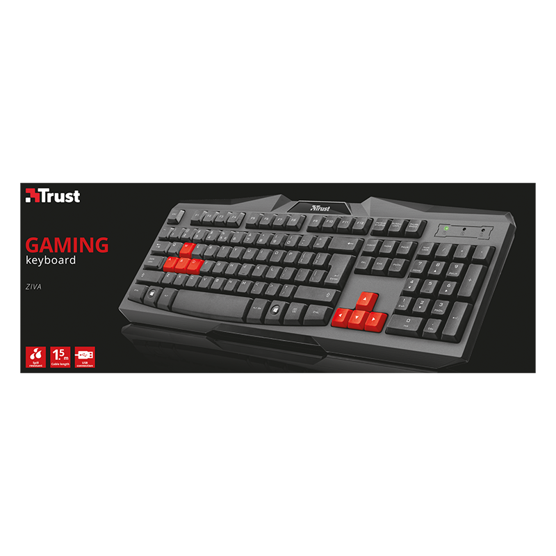Gaming Πληκτρολόγιο Trust Ziva