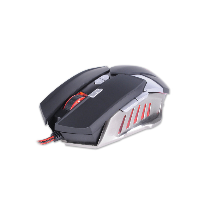 Gaming Ποντίκι Rebeltec Destroyer Ενσύρματο - Μαύρο/Ασημί