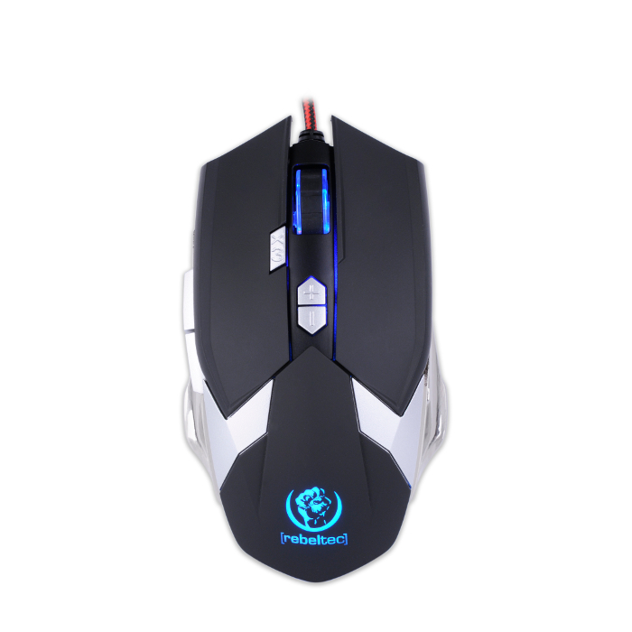 Gaming Ποντίκι Rebeltec Destroyer Ενσύρματο - Μαύρο/Ασημί