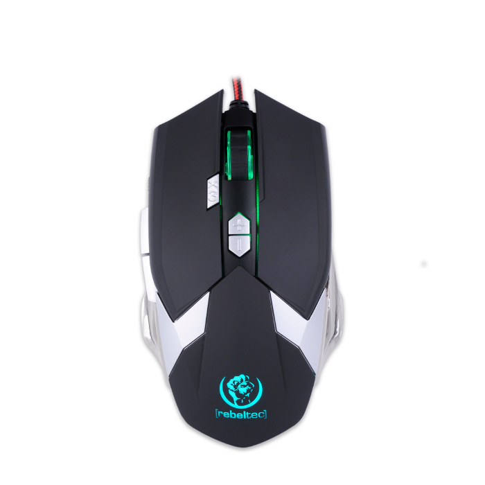 Gaming Ποντίκι Rebeltec Destroyer Ενσύρματο - Μαύρο/Ασημί