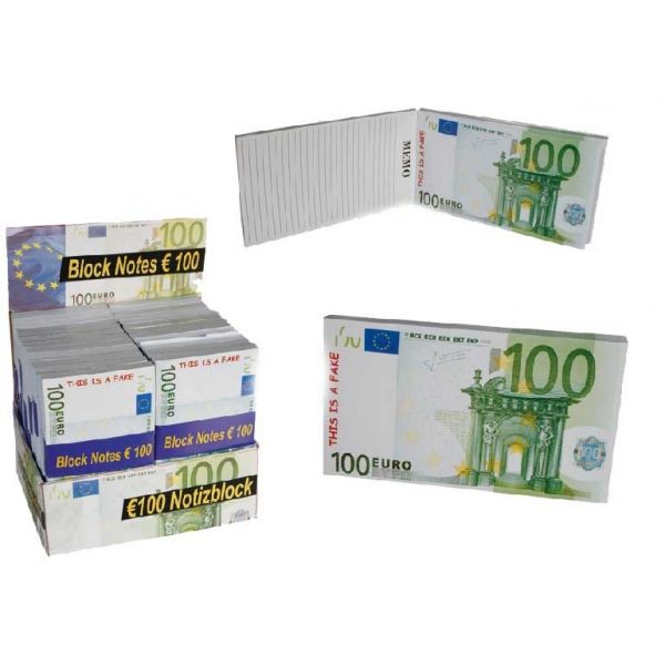 Σημειωματάριο Χαρτονομίσματα 100 Euros (Μεγάλο)