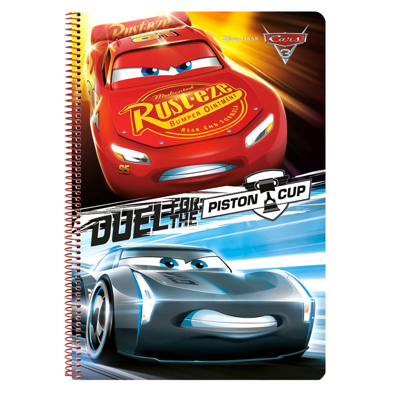 Τετράδιο σπιράλ με σκληρό εξώφυλλο Disney Cars A4 