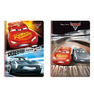 Τετράδιο σπιράλ με σκληρό εξώφυλλο Disney Cars A4 